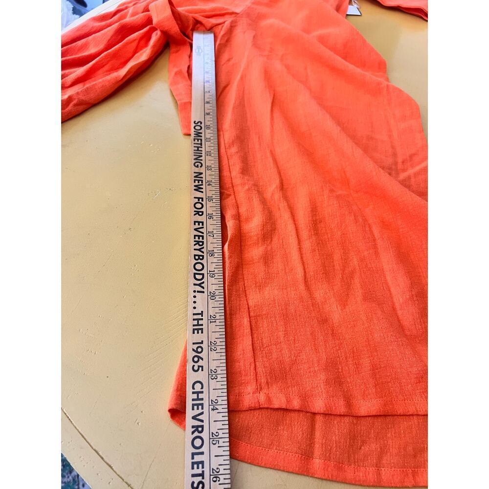 ☀️NWT Wet Vermillion Plunge Neck Tie Waist Cover-Up Jumpsuit Orange Size XS - Picture 8 of 8